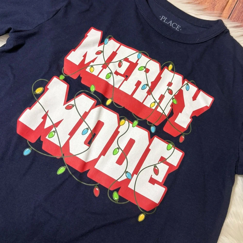 The Children’s Place Holiday Graphic Long Sleeve Shirt - Youth Size M (7/8)